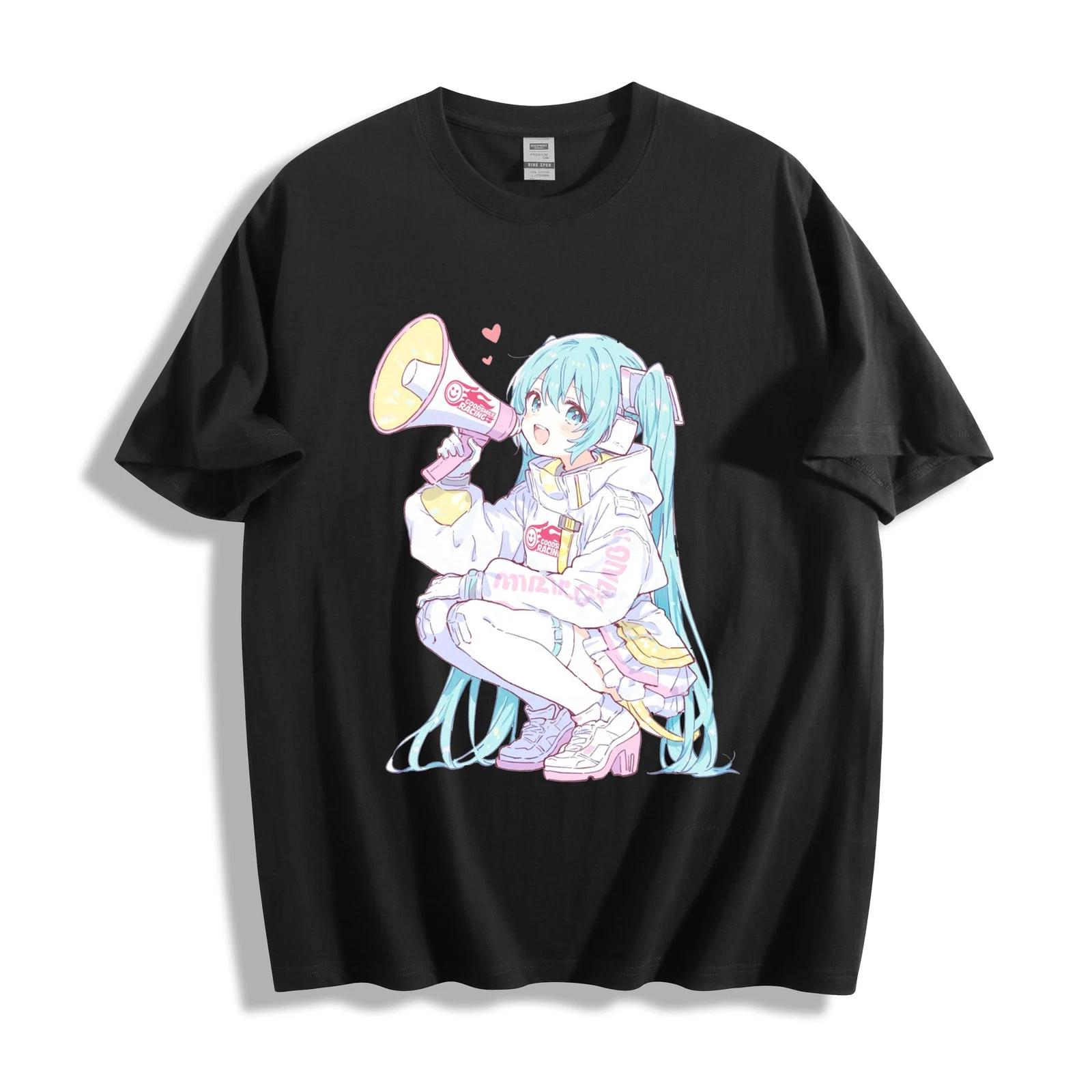 Hatsune Miku Cloud Hair Ascend T-Shirt - Serene Blue Sky Flow Design Unisex Tee M