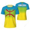 AMAZIGH Flagge 3D-Druck Sport Schnelltrocknend Atmungsaktiv Herren T-Shirt Outdoor Fußballtrikot Team Kurzarm Eltern-Kind Oberteil Kleidung