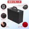 HIMOMO Storage Box for Trading Attache PU 10 Holds Black and Perfect for New Christmas Presents Cards, 4-Column Case, Leather, Compartments, Handheld,