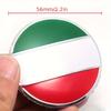 4pcs Italian Flag Car Wheel Center Hub Cap Emblem Stickers 56mm/ 2.2 Inch Car Accessories For Car Motorcycle Truck SUV