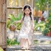 Girls' Neo-Chinese Style Vest and Pants Set Summer Thin Short Sleeve Outfit