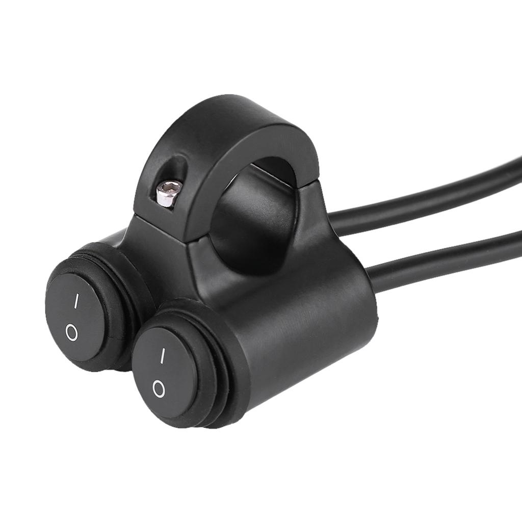 22mm Universal Motorcycle Handlebar Headlight Brake Fog Lights Horn Dual Button Switch Model B