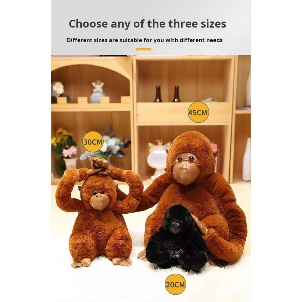 20/30cm Zlobivá gorila Panenka Plyšová Hračka Ručně vyráběná Panenka Kreslený Anime Roztomilý Polštář Polštářek Domácí Dekorace Dětské Narozeniny G