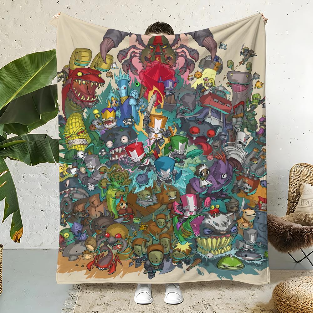 Spiel C-Castle Crashers Wurf Flanell-Kuscheldecke, Bett Zuhause Büro Nickerchen Decke Reise, Camping, Picknickdecke Weiche Dekoration