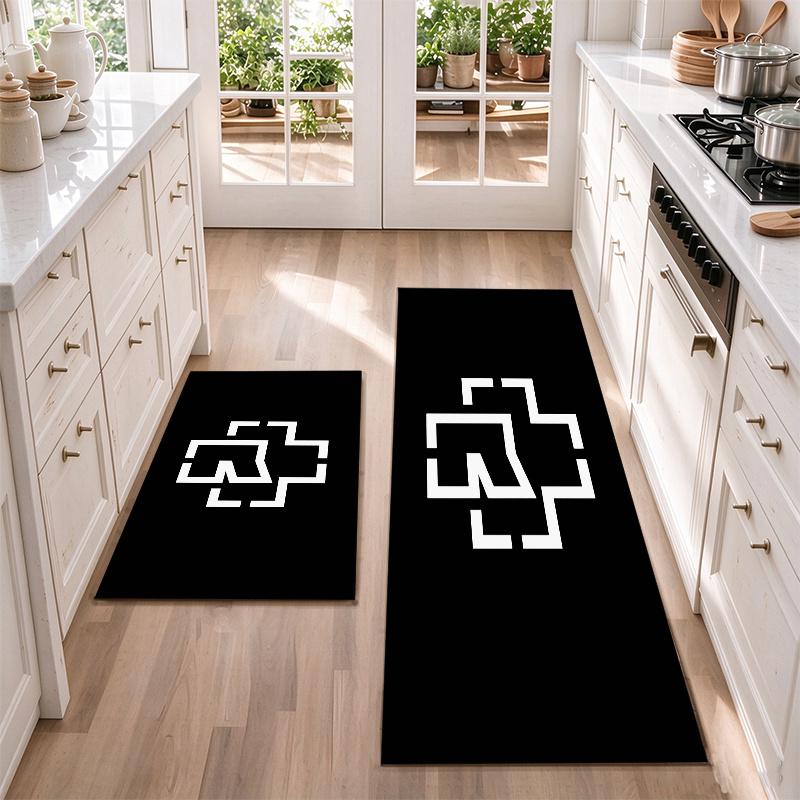 Rammstein Flannel Kitchen Floor Mat – Non-Slip, Absorbent and Easy to Clean Suitable for Kitchens, Entryways Bedroomsand Bathrooms