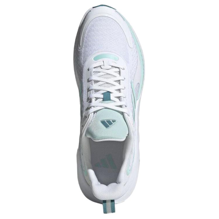 Adidas All Day Power Versatile Comfortable Fabric Shock Absorption Durable Breathable Low-Top Running Shoes Unisex Running Shoes White Green JQ2234