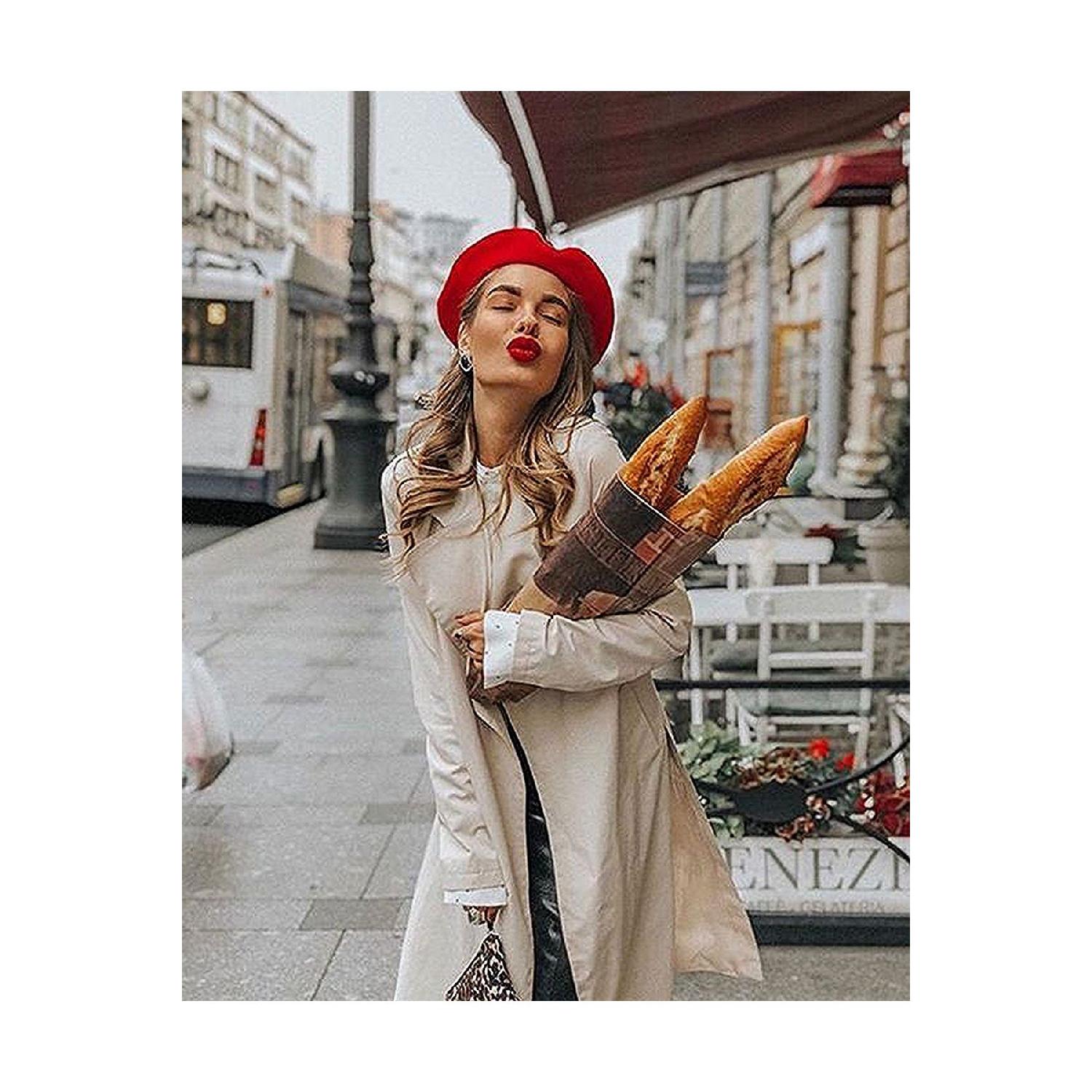

Red French Painter Australian Wool Felt Beret Standart червоний