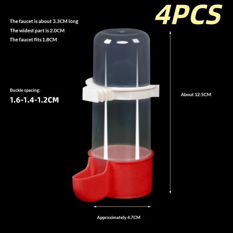 2/4/8/12Pcs Automatic Cage Hanging Parrot Water Dispenser 240ML Bird Feeder For Small Medium Large Bird Pet Cage Accessories
