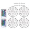 4PCS 16 Color LED Submersible Light with Magnet Suction Cup for Pool Fish Tank Fountain Party