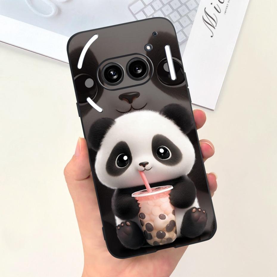 Für Nichts Telefon (2a) (2) Schwarze Silikon-Schutzhülle Für Nothing Phone2 Phone 2a Niedliche Cartoon-Weichschalen