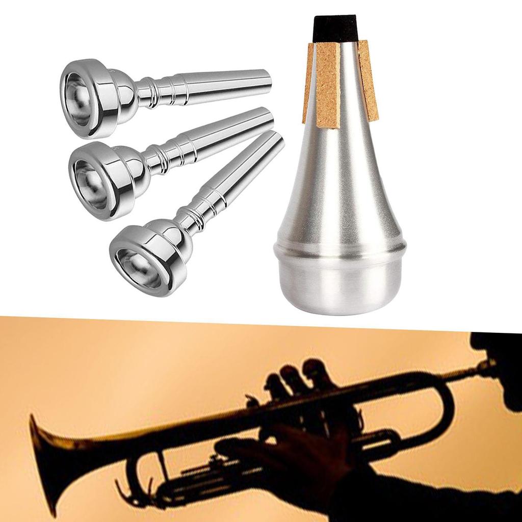 Trumpet Mute and Mouthpiece Replacement Simple Installation Wear Resistant with Cork (3C 5C 7C) for