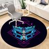 1pc Gundam Series Office Round Area Rug, Indoor Mat Suitable For Office, Under Office Chairs Bedroom Living Room Home Decor, Room Deco