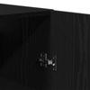 Wall Cabinet 2 Pcs Black Oak Effect 69.5 X 34 X 90 Cm