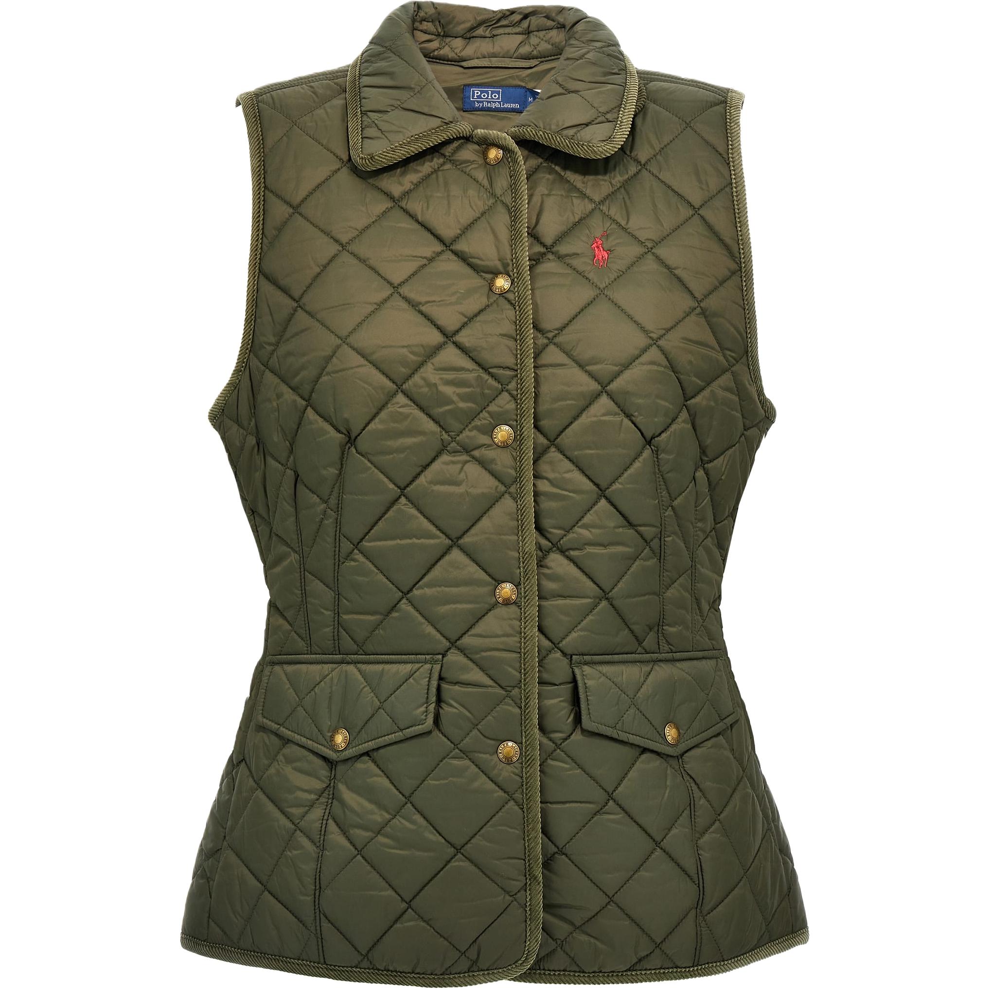 

Жилет на пуговицах Polo Ralph Lauren с вышивкой логотипа Женские жилеты Зеленый 211932193003 XS