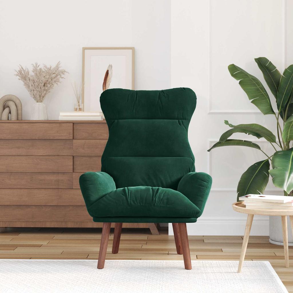Armchair Dark Green 69 X 74 X 93 Cm Velvet