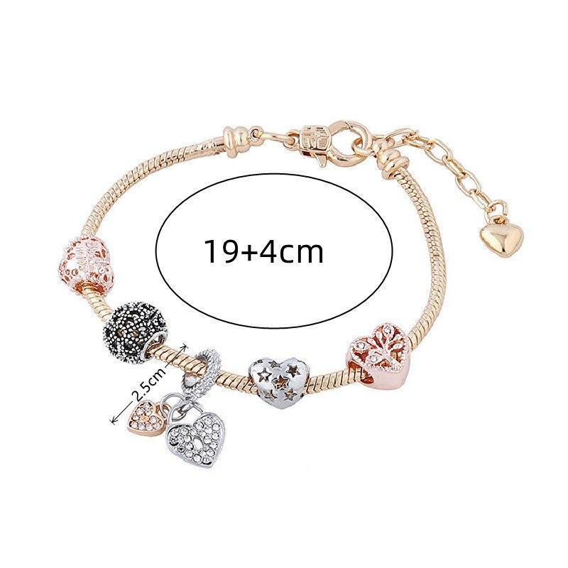 1pcs Heart Shaped Tree Of Life Bracelet Women Fashion Trend Jewelry Copper Chain Diy Beads