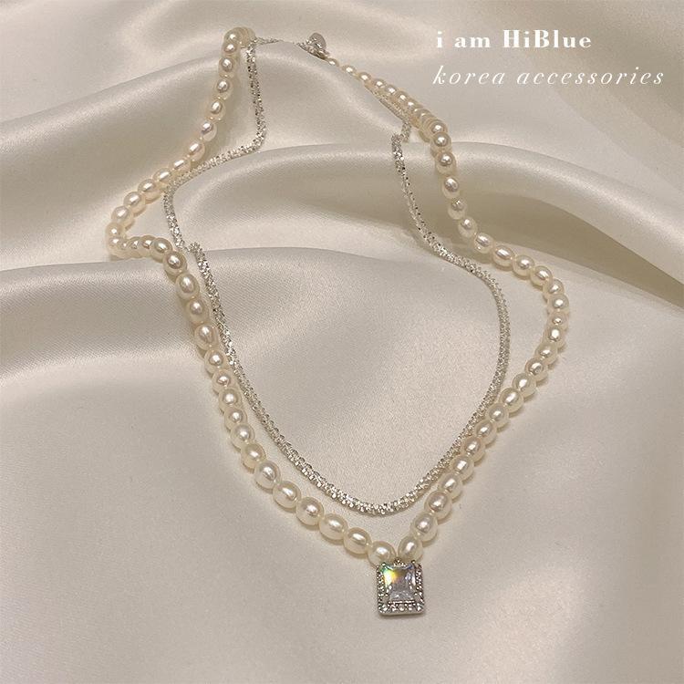 

Двухрядное ожерелье из жемчуга барокко женская цепочка на шею нишевый высококлассный дизайн легкой роскоши новая цепочка на ключицу