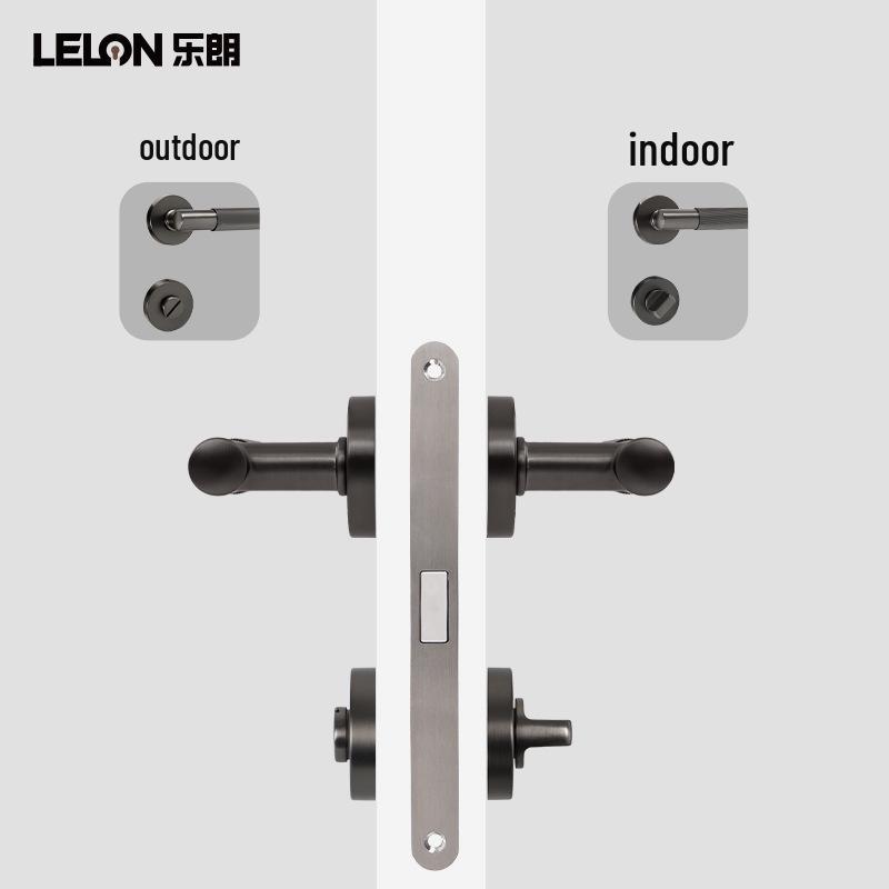 Zinc Alloy Split Handle Lock for Home, Hotel, and Bathroom Doors