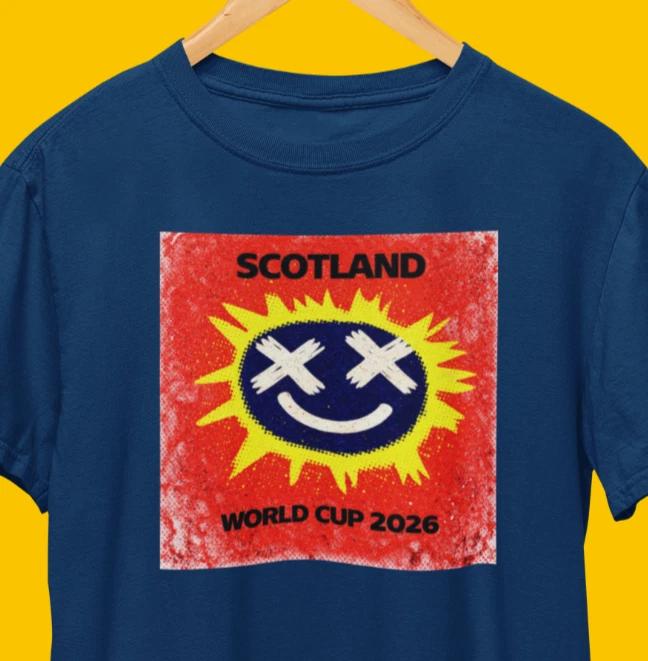 Scotland World Cup T-Shirt /Primal Scream Style Indie Punk Rock Vintage WC26 Tee M