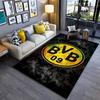 Sportlicher Teppich, Borussia Dortmund BVB 09 Gelb Schwarz Grunge Logo Poster, Fan-Höhlen-Dekoration, Rutschfeste Matte