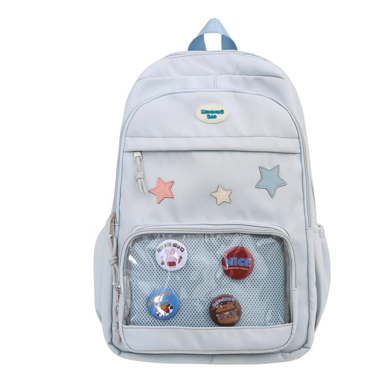 

Дорожная сумка для студентов-женщин, школьный рюкзак большой емкости, рюкзак в стиле колледжа для средней школы синий