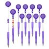 PATIKIL 10pcs Bead Pens Retractable Badge Reel Bead Pens Bulk Bead Ballpoint Pens Black Ink for DIY Making Office Worker Waitress Writing Instrument