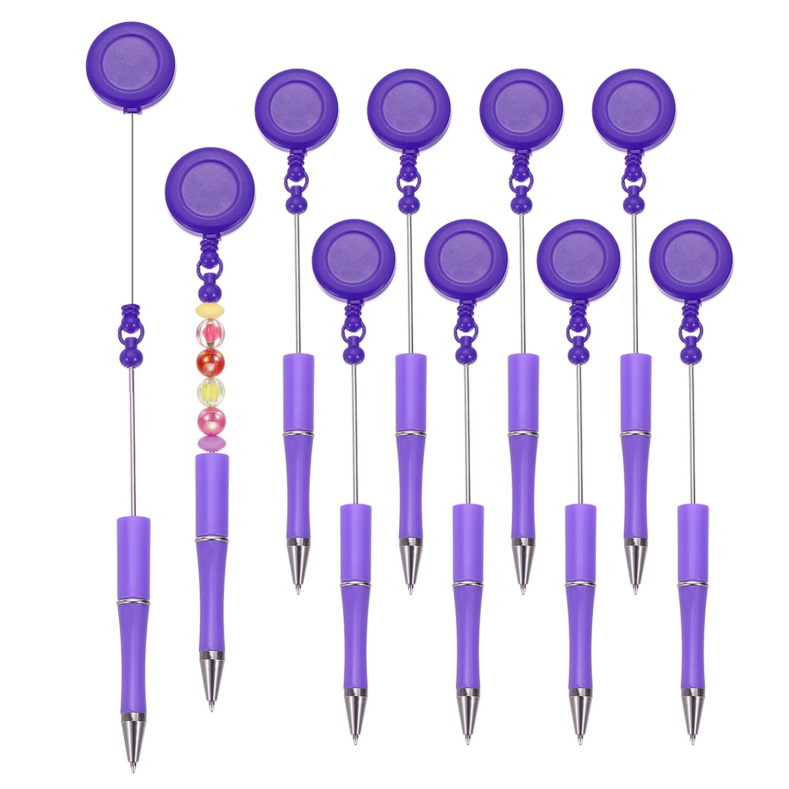 

PATIKIL 10 шт. Ручки с бусинами Выдвижной бейдж-ролик Ручки с бусинами Оптом Шариковые ручки с бусинами Черные чернила для DIY Изготовления Офисный работник Официантка Пишущий инструмент