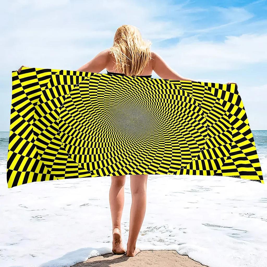 Psychedelic Stripe Beach Towels for Adults Quick Dry Bath Towel Pool Towels for Adults Swimming Towel hot tub Towels Shower