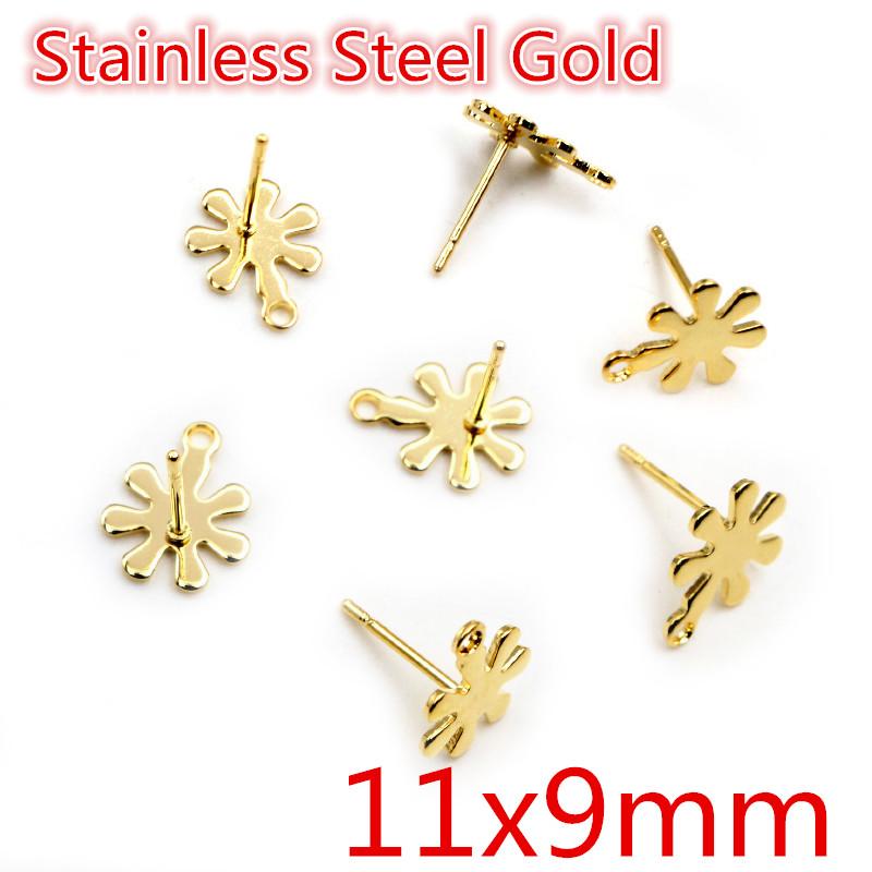 20pcs/Lot 316 Stainless Steel Geometric Star Moon Earring Stud Earring Posts Connector For DIY Earring Jewelry Making Supplies