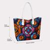 Bohemian Floral Pattern Tote Bag Portable Casual Shoulder Bag for Daily Use