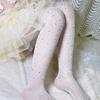 White Black Rhinestone Pantyhose Children Girl Mesh Baby Kids Girls Tights Fashion Fishnet Stockings Hollow Lace Socks