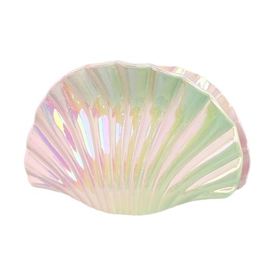 Hair Clip Gradient Color Hollow Design Shell Shape Hair Claw Plastic Resin Material Strong Grip Back Head Hair Claw