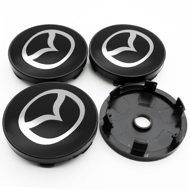 4pcs 60mm Car Wheel Center Cover Hub Cap Auto Decoration Accessories For Mazda 2 3 5 6 323 626 CX3 CX5 CX7 MX5 RX8 Atenza Axela