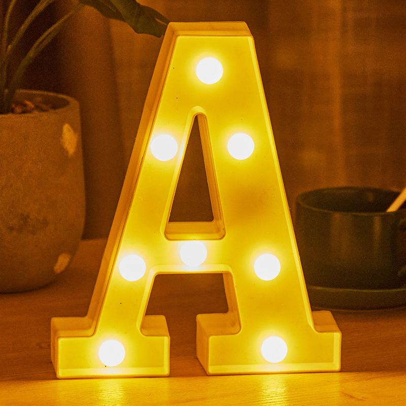 Letter lights, numbers, English confession lights, proposal LED lights, scene decoration, happy birthday lights 16cm height