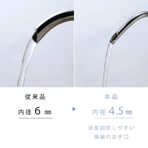 KOGU ITTEKI Pro Coffee Pot, Made in Japan, 0.7L, Direct Heat/Induction Compatible, Narrow Spout, Easy Pour, Cool-Retardant Handle, Lid Included, Stain