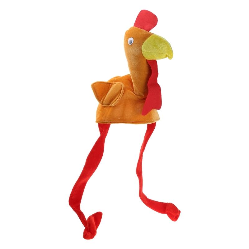 Funny Carnival Chicken Leg Hat Christmas Thanksgiving Decoration Turkey Hat Carnival Hat Party Festive Funny Hats X3UC