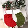 Red/Green/White Christmas Knitting Stocking Large Capacity Christmas Tree Pendant  New Year