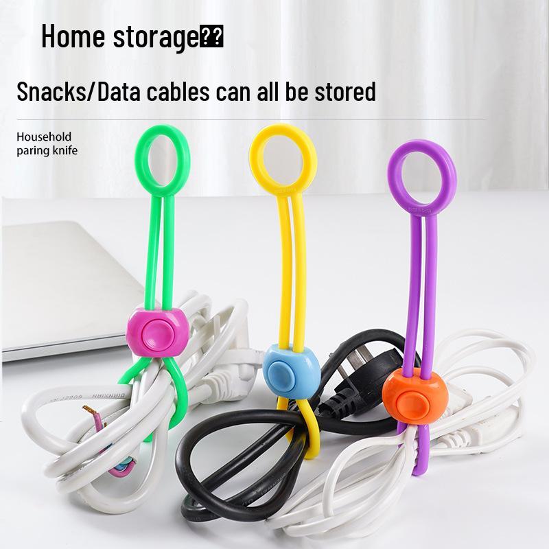 Colorful Snack Sealing Rope with Multifunctional Tie and Pull Ring Buckle for Food Preservation