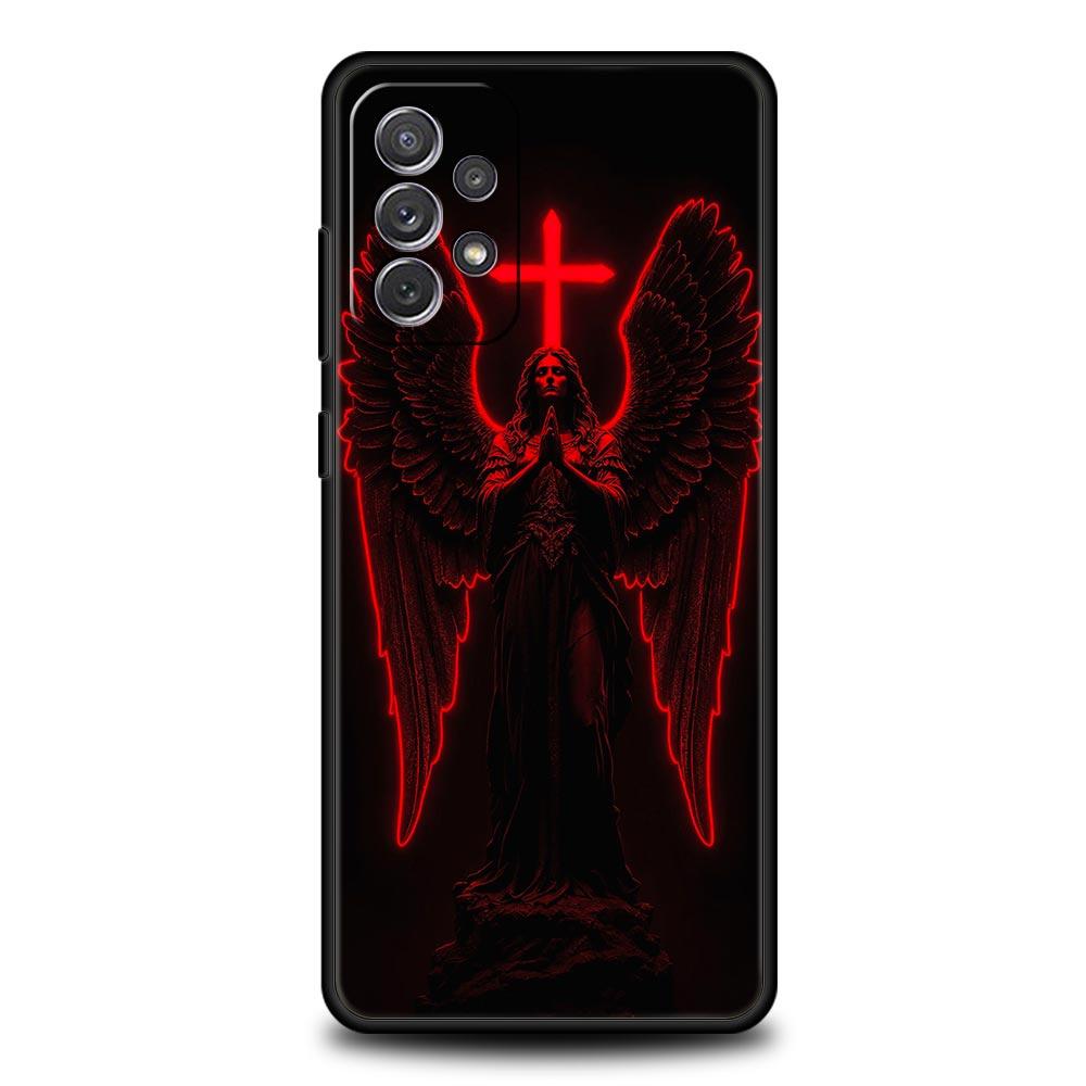 Cross Pattern Element Design Phone Case for Samsung Galaxy A55 A35 A17 A07 A15 A13 A25 A51 A71 A72 A73 A32 A52 A52S A41 Soft TPU
