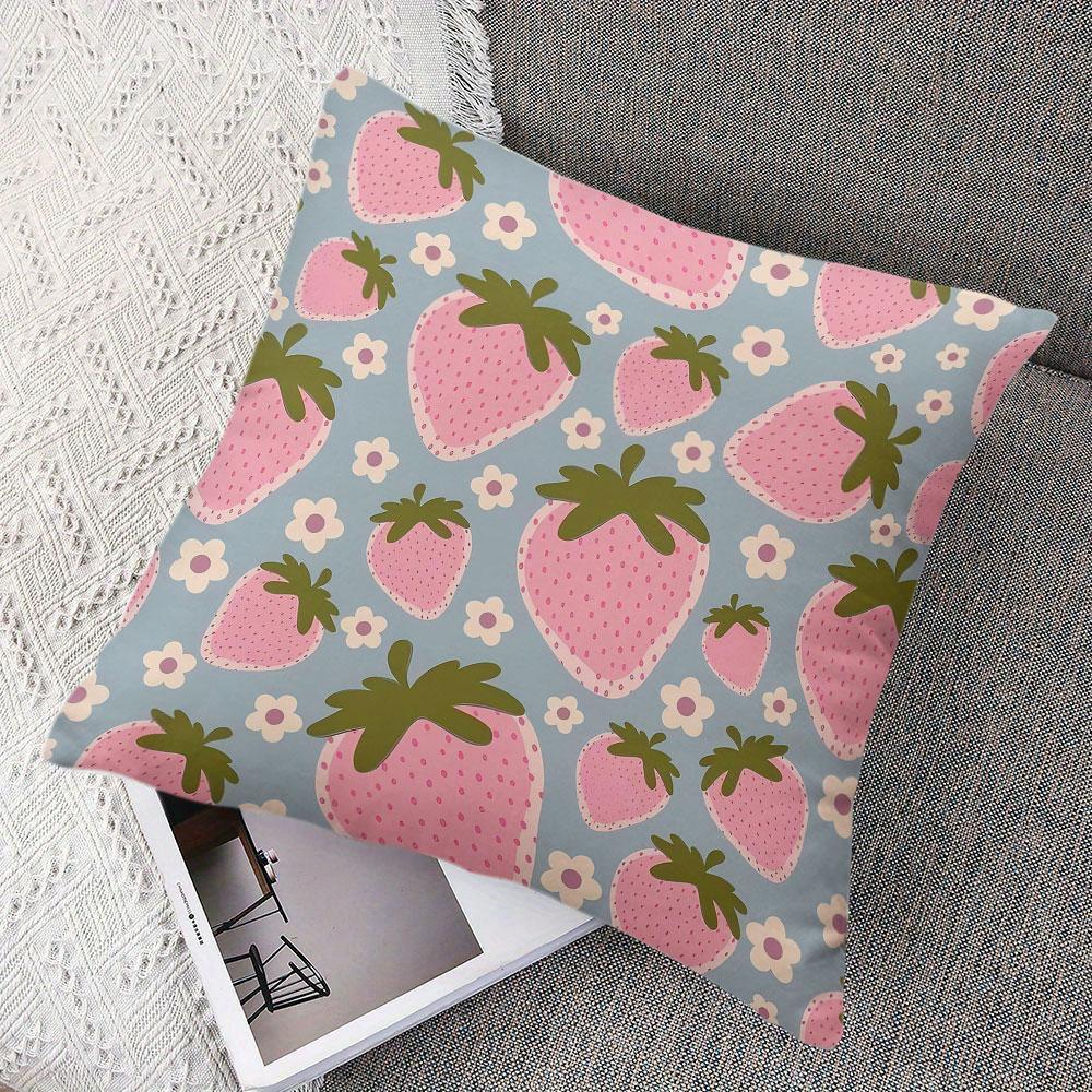 Strawberry Sky square Jacquard Pillow Cover for Sofa Office Waist Cushion Cover Home Decorative Pillowcase