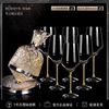 UO SO Gold Foil Crystal Red Wine Glass Set