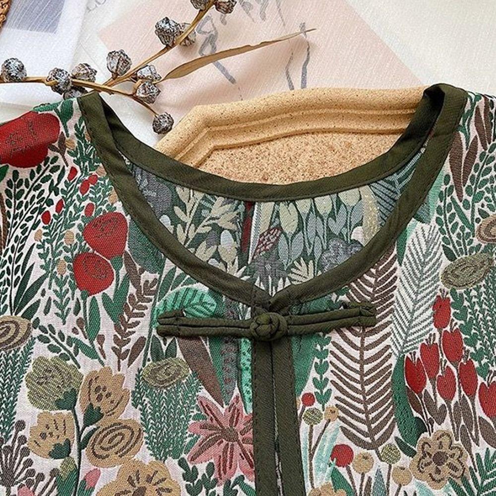 Random Pattern Women Embroidered Vest Floral Printed Lace Up Waistcoat Clothing Accessories