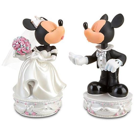 

WDW Disneyland and Mickey Mouse Bobble Heads Wedding Set / Minnie