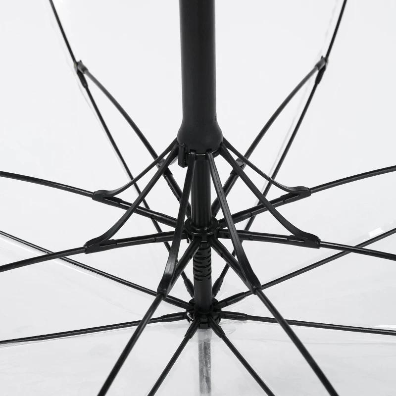 Snow Castle Transparent Umbrella, Internet Celebrity Umbrella, Women's Light Luxury Long Handle Umbrella, Automatic Umbrella, Ins Style Large Size