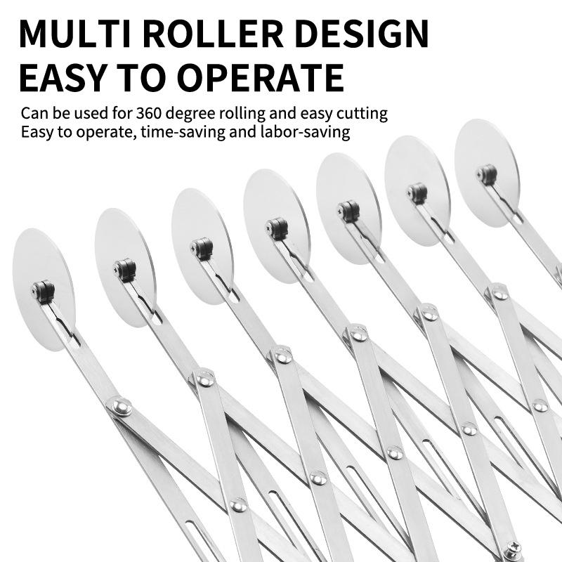 3/5/7 Wheel Cutter Dough Divider Knife Flexible Stainless Steel Roller Blade Pizza Pastry Peeler Stainless Steel Baking Pan Tool