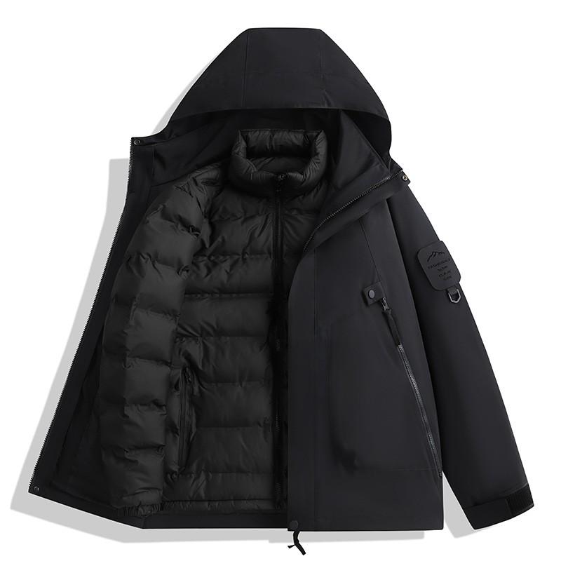 3-in-1 Detachable Windproof Waterproof Hiking Jacket Men Women Outdoor Camping Trekking Fall Winter