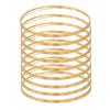 Gold Plated Multi-Layer Hammered Bangle Set, Thin Stackable Gold Bangles for Women