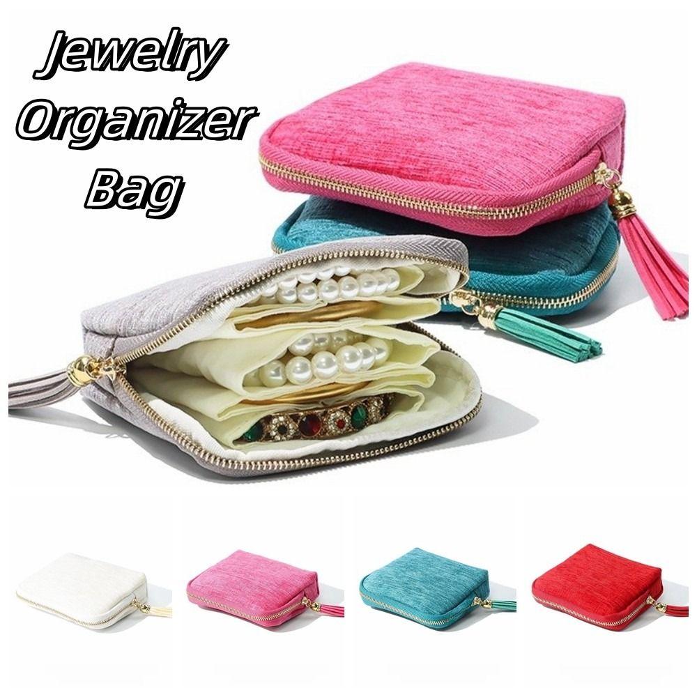 Velvet Jewelry Packing Bag Tassel Jewelry Holder Cosmetic Bag Jewelry Storage Bag  Necklaces