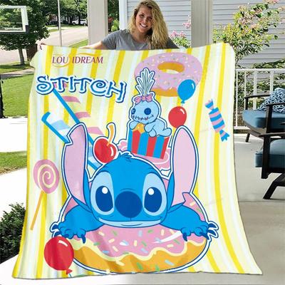 Super Clear 3D Stitch Bed Blanket Office Home Hiking Picnic Thick Quilt Fashionable Bedspread Flannel Blanket