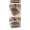 Solid Wood Wear Resistant Cat Scratching Turntable With Bell Cat Teasing Toy Pet Supplies